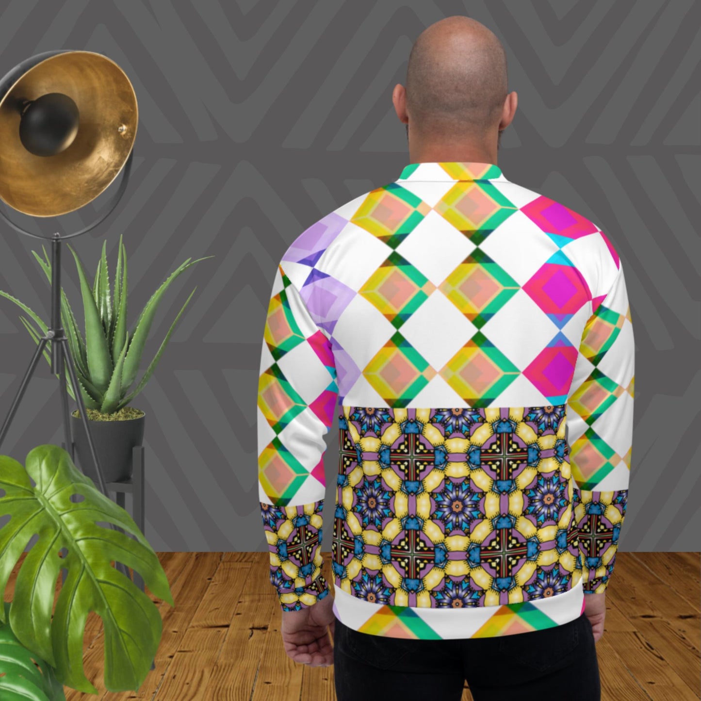 Kaleidoscope Geometric, Unisex Bomber Jacket