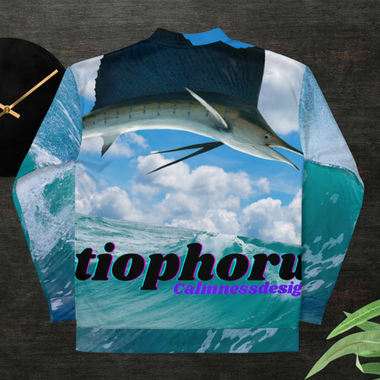 Marlin-Swordfish, Sailing Saltwater Fish, Istiophorus,   Bomber Jacket