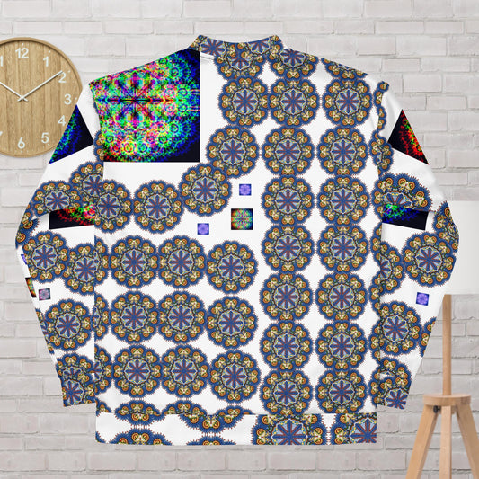 Flower of Life Pattern Illustration,    Unisex Bomber Jacket