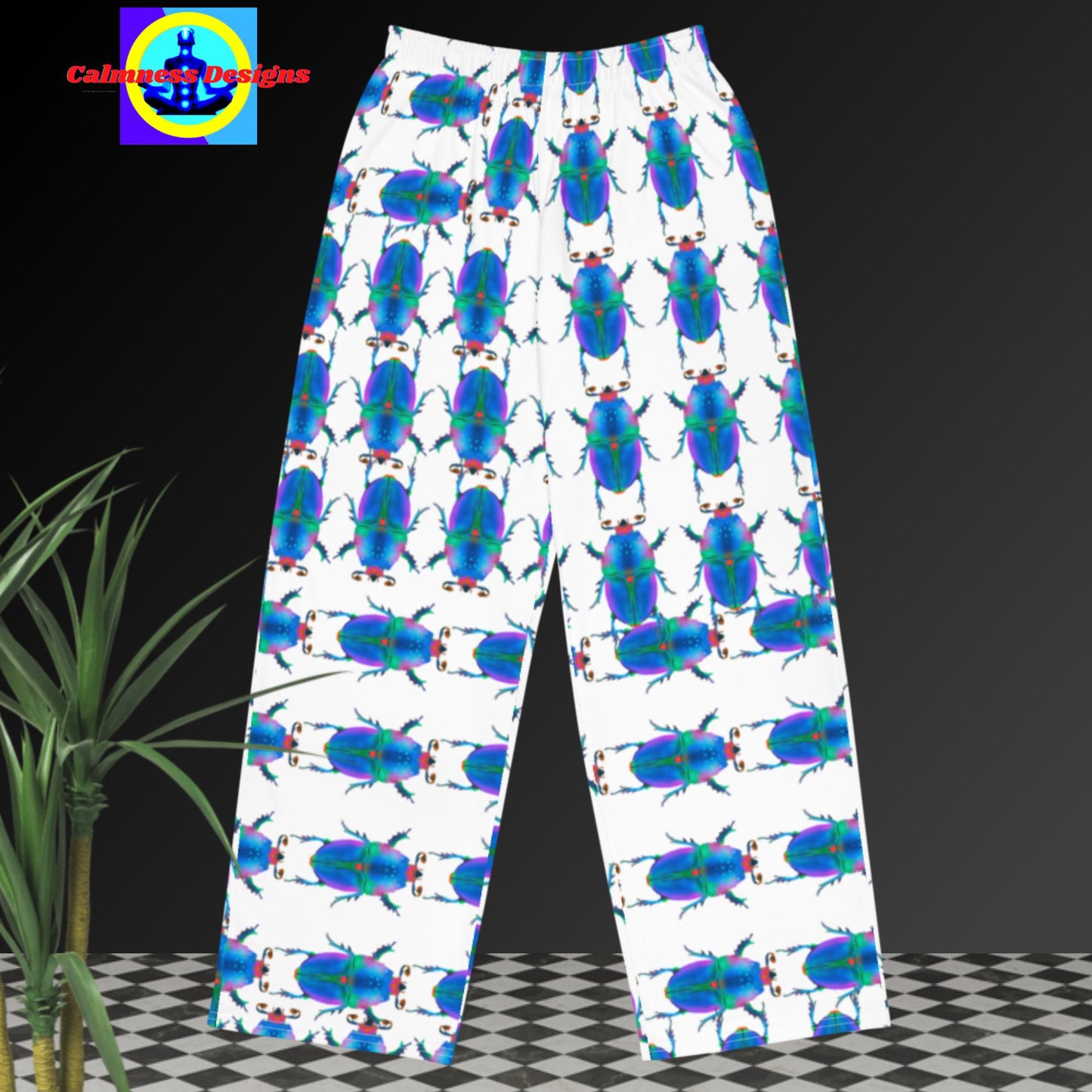 Mountain Pine Beetle,  All-over print unisex wide-leg pants