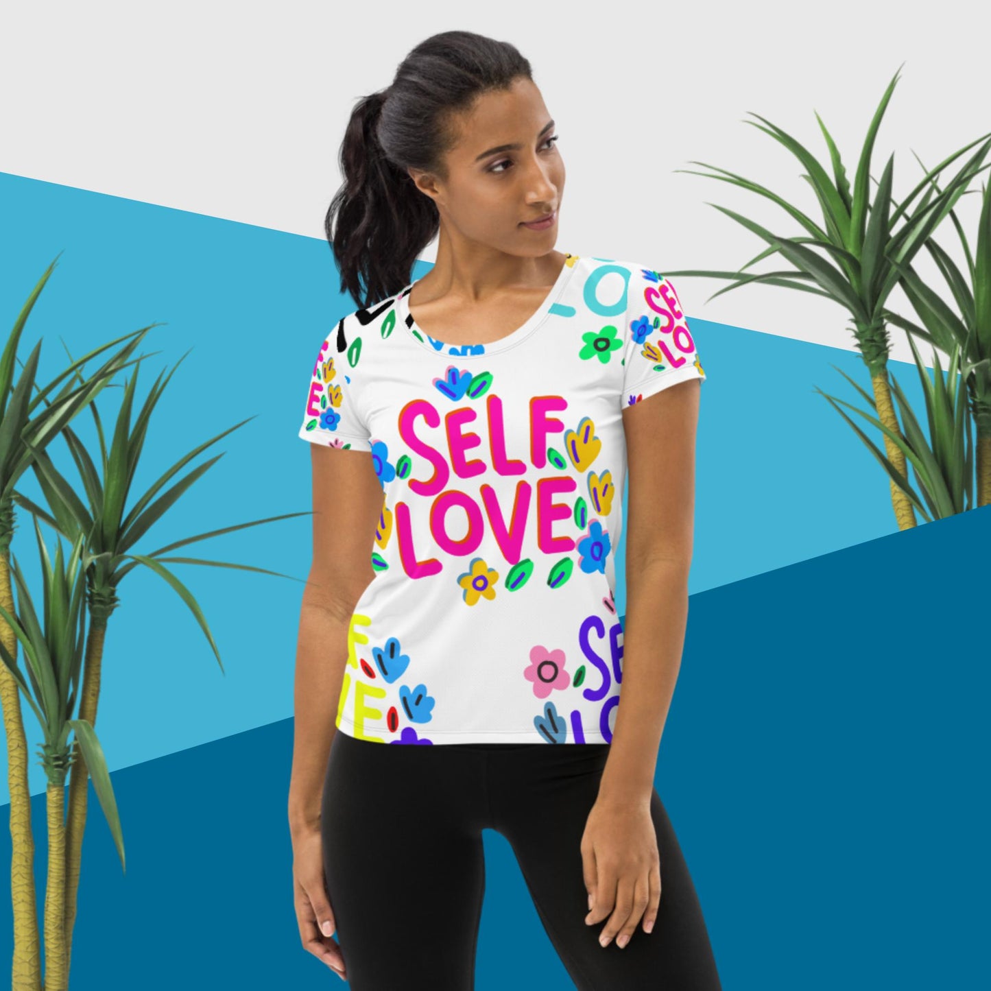 Points, lines, Self love, All-Over Print Women's Athletic T-shirt