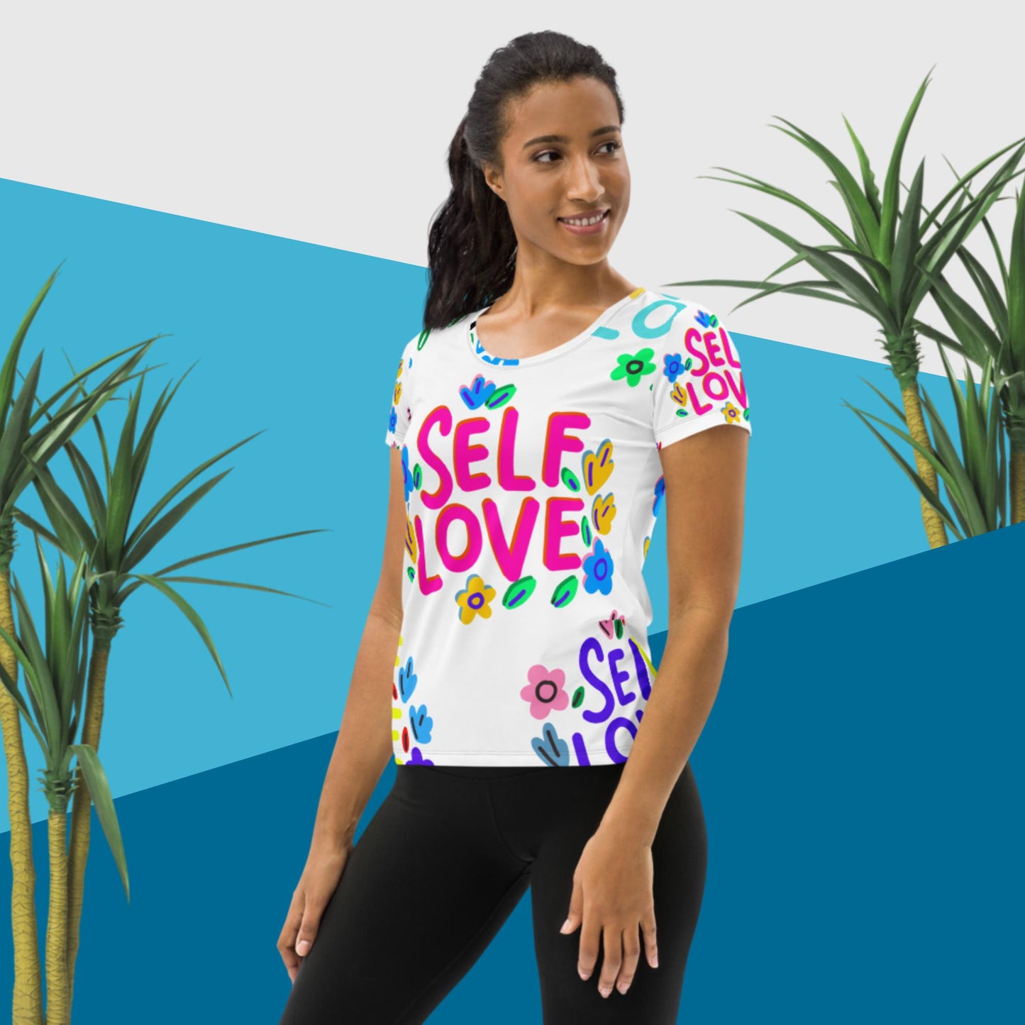 Points, lines, Self love, All-Over Print Women's Athletic T-shirt