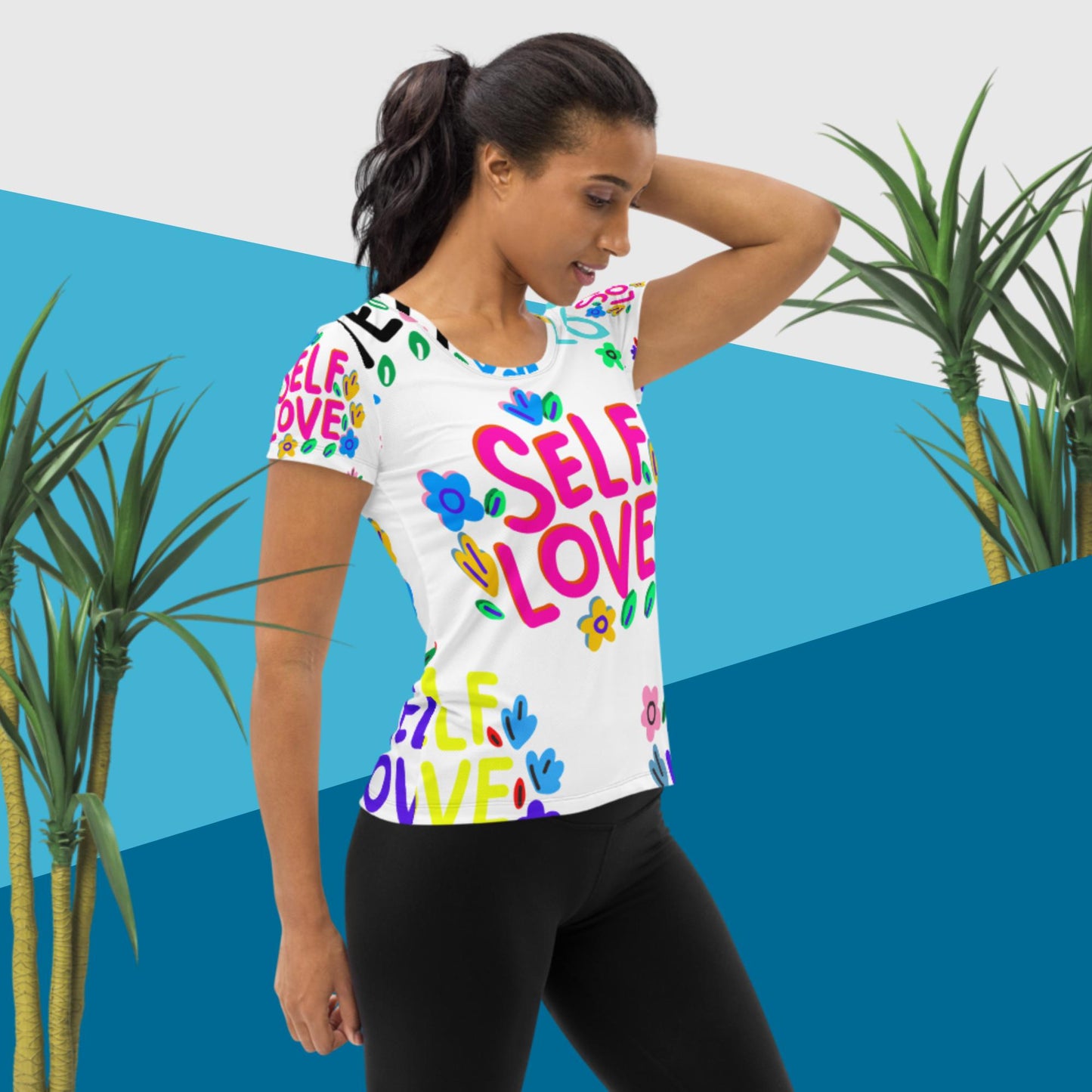 Points, lines, Self love, All-Over Print Women's Athletic T-shirt