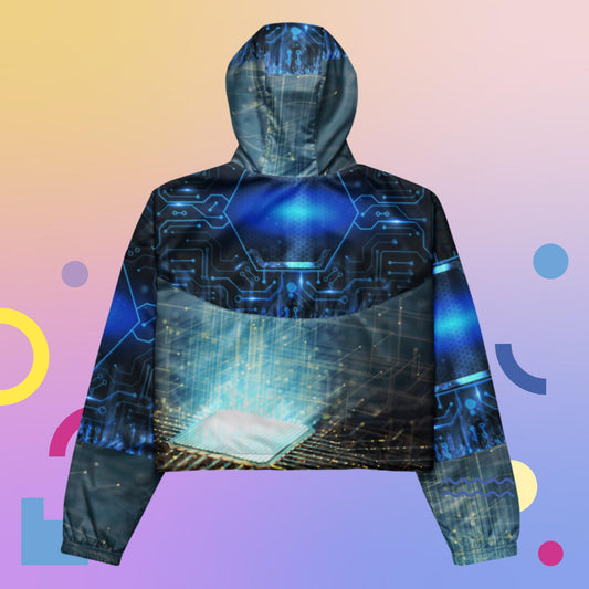 Neural Network Central Processing Unit,  Women’s cropped windbreaker