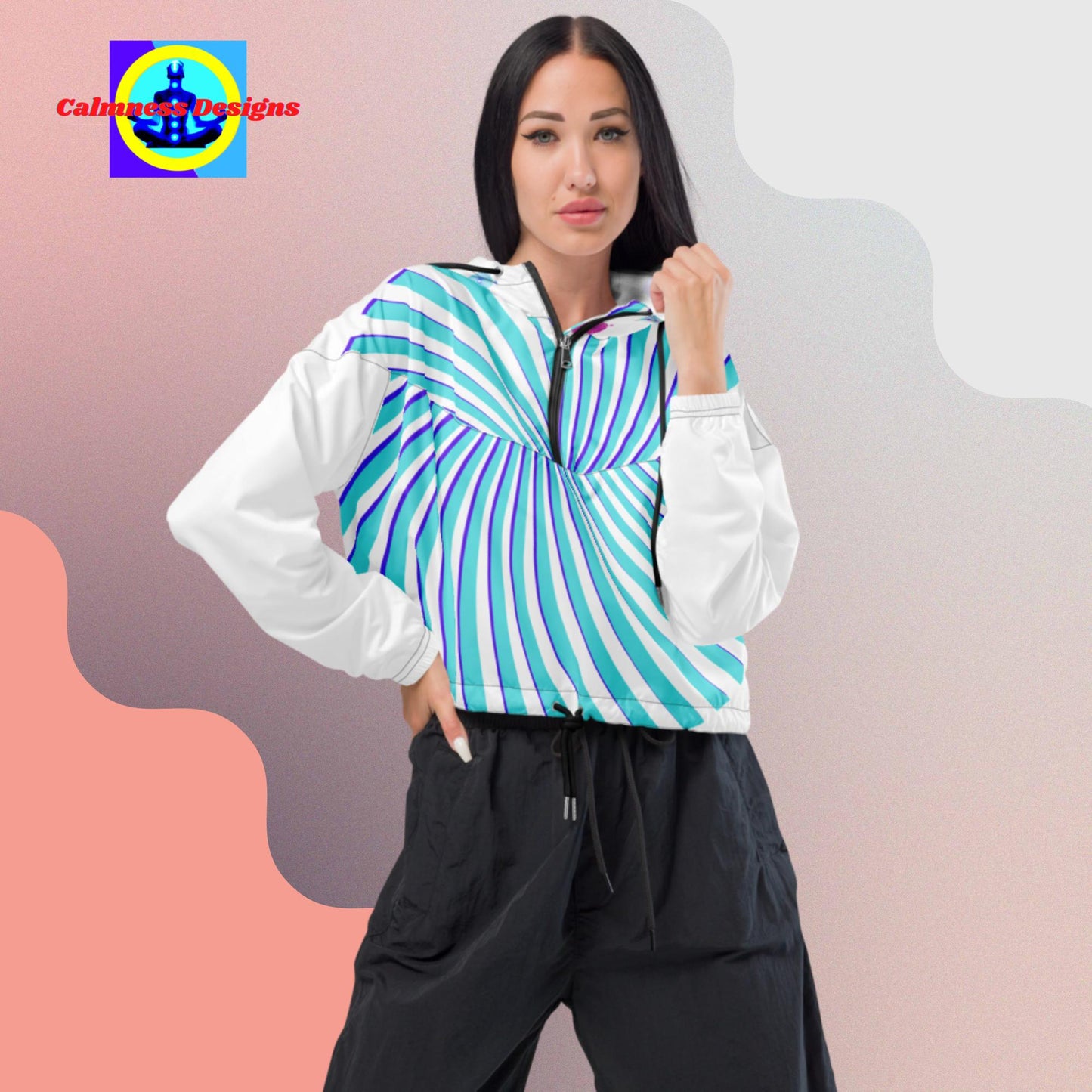 Graphic Sunburst, Women’s cropped windbreaker