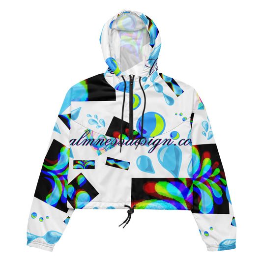 Water-Drops,   Women’s cropped windbreaker