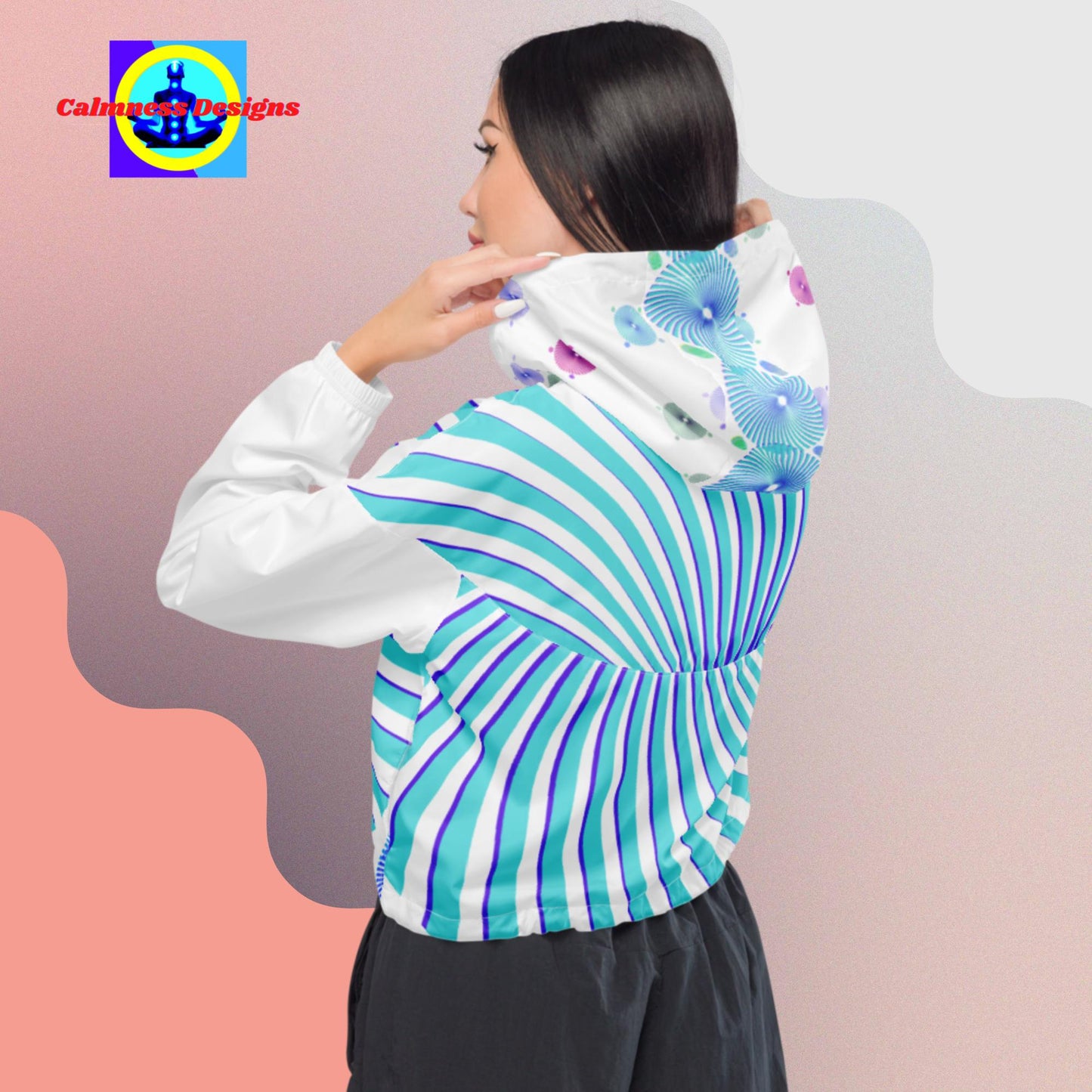 Graphic Sunburst, Women’s cropped windbreaker