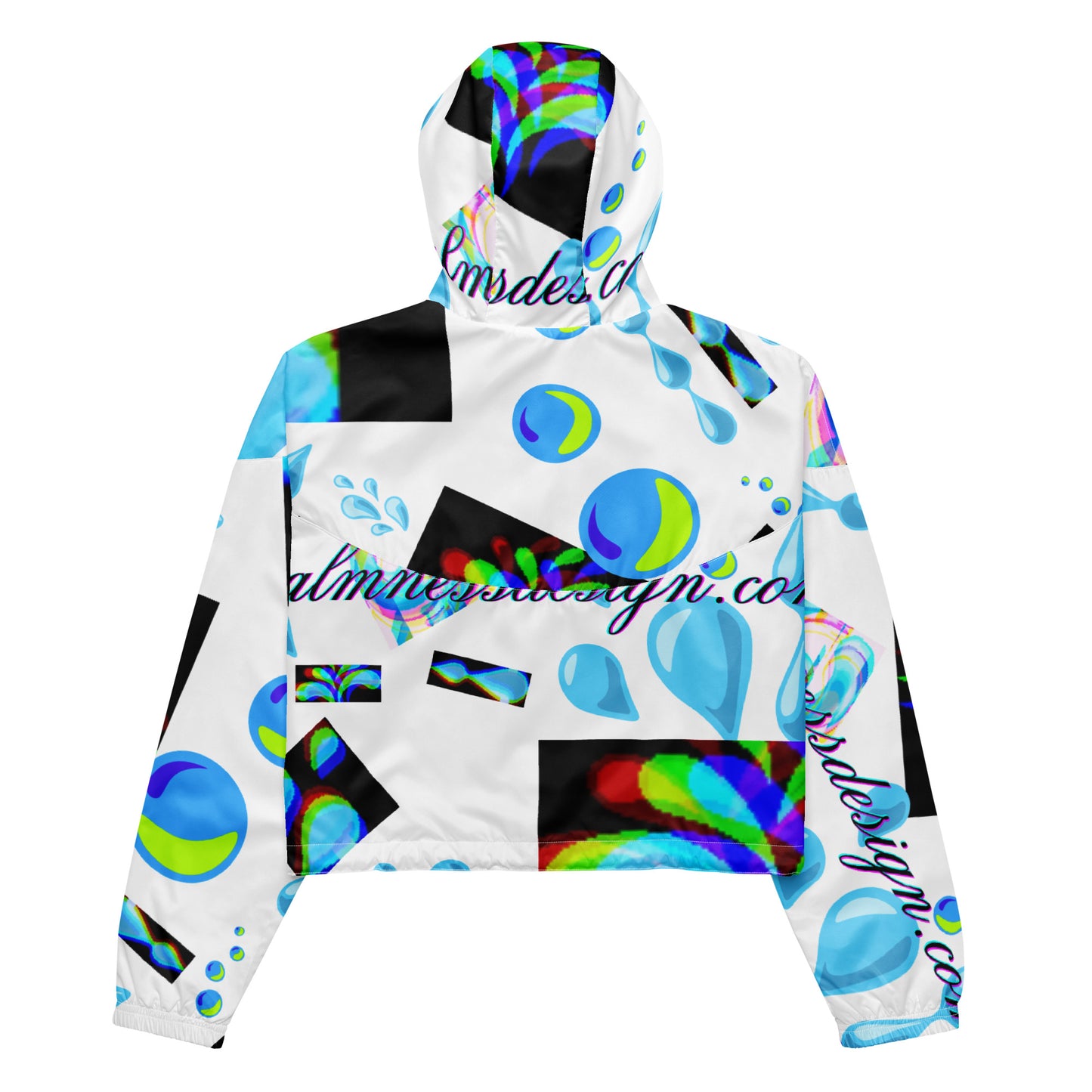 Water-Drops,   Women’s cropped windbreaker