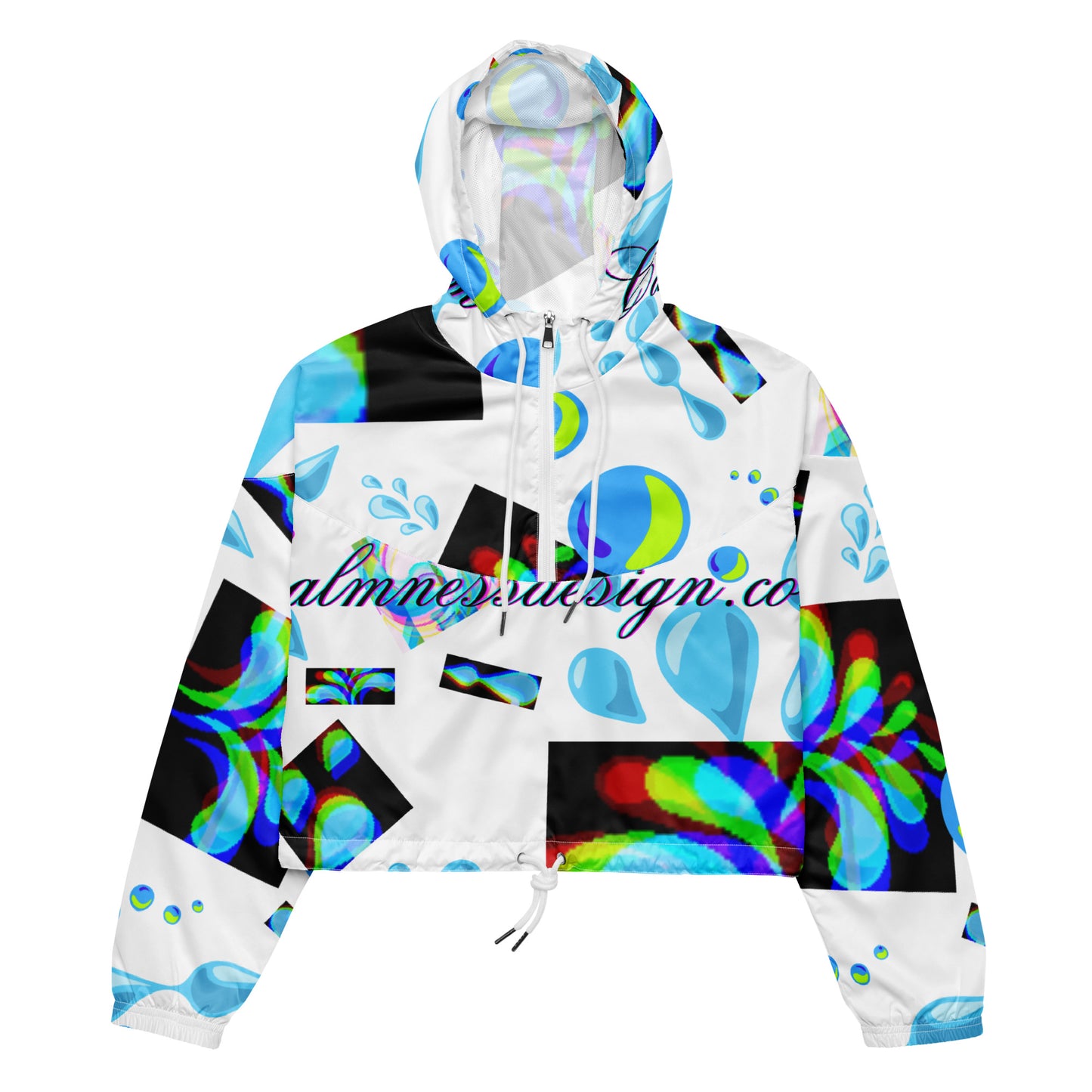 Water-Drops,   Women’s cropped windbreaker