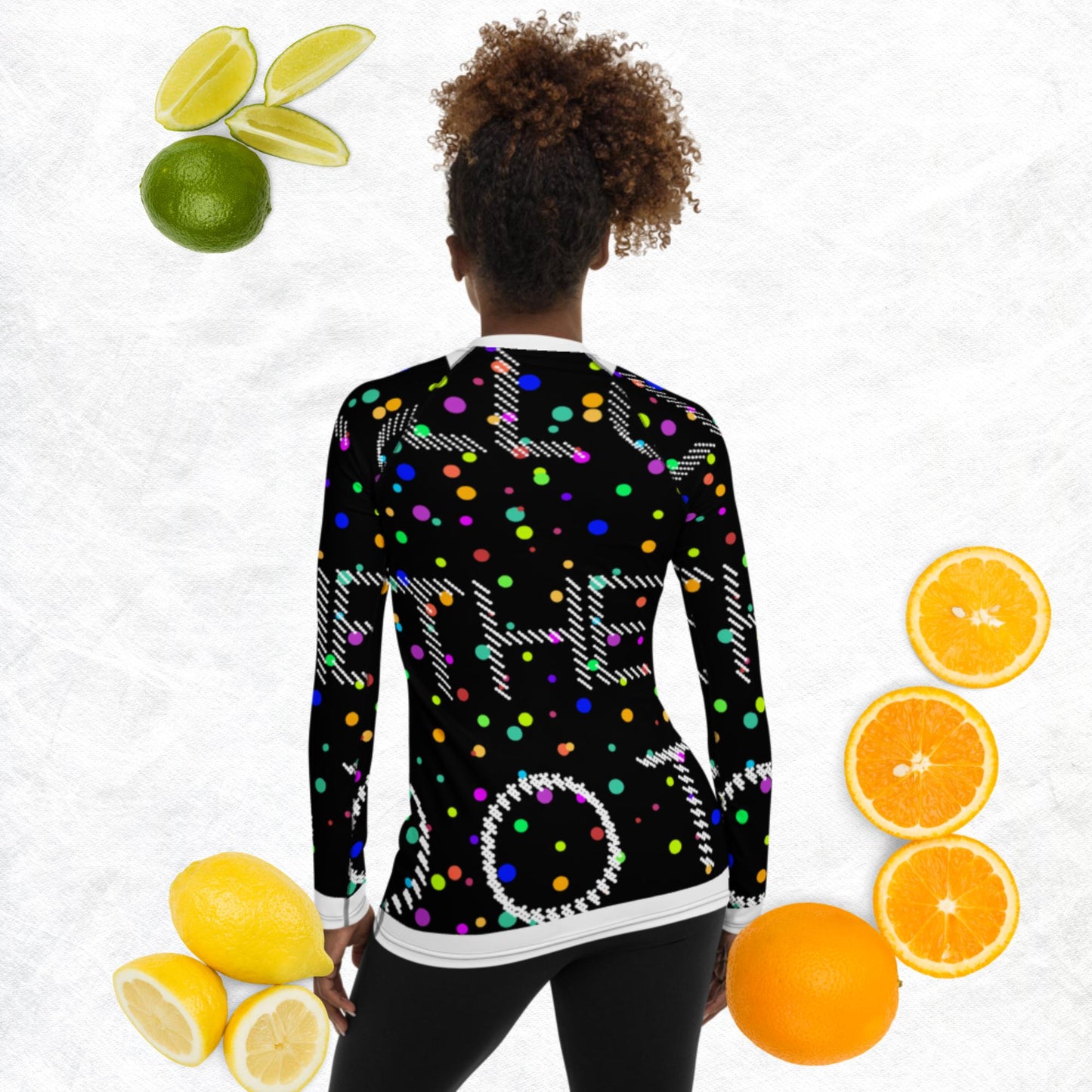 FOLLOW THE DOTS,, Women's Rash Guard