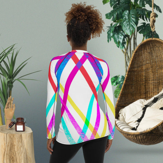 Designs Colorful, Parallels Lines, Women's Rash Guard