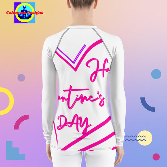 Happy Valentine's Day Hearts-Designs, Women's Rash Guard