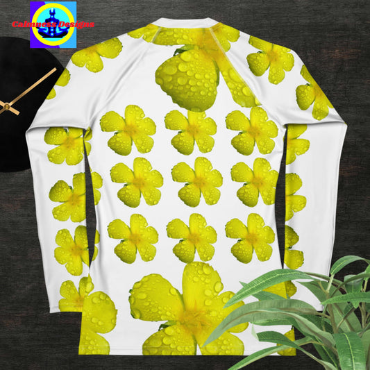 Rain Soaked Flower,  Women's Rash Guard