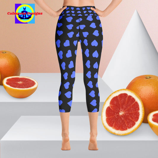 Hearts Of Love, Designer's Styles, Yoga Capri Leggings