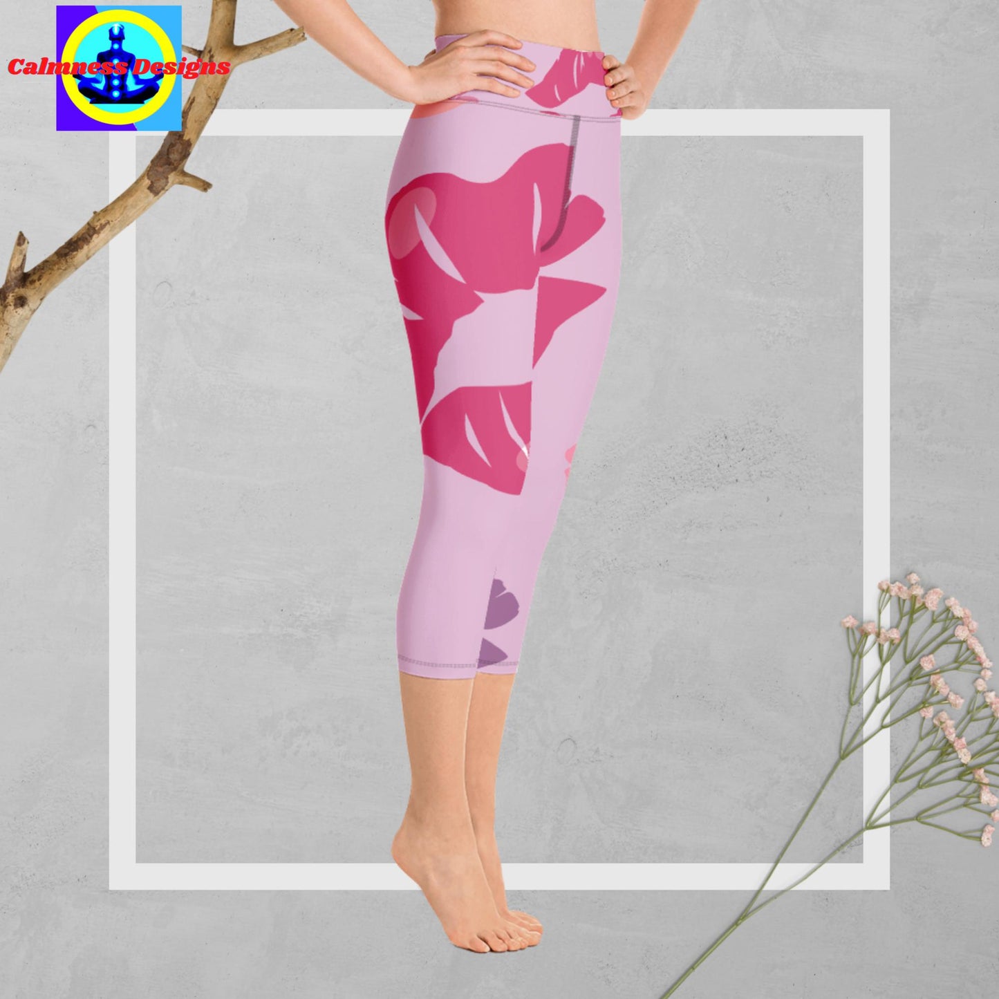 Valentines Lips-Designer,  Yoga Capri Leggings