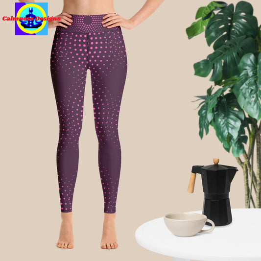 Calmness Designs, Dotted Pink,   Yoga Leggings