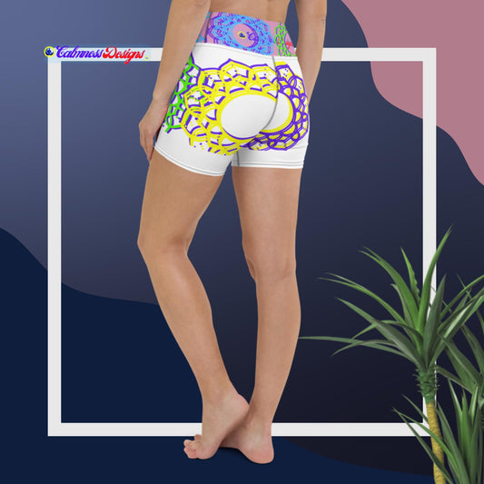 Dotted Lines Sahasrara Chakra Symbol  Yoga Shorts