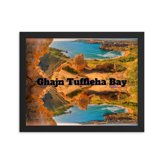 Ghajn Tuffieha Bay, Malta Beach,   Framed poster