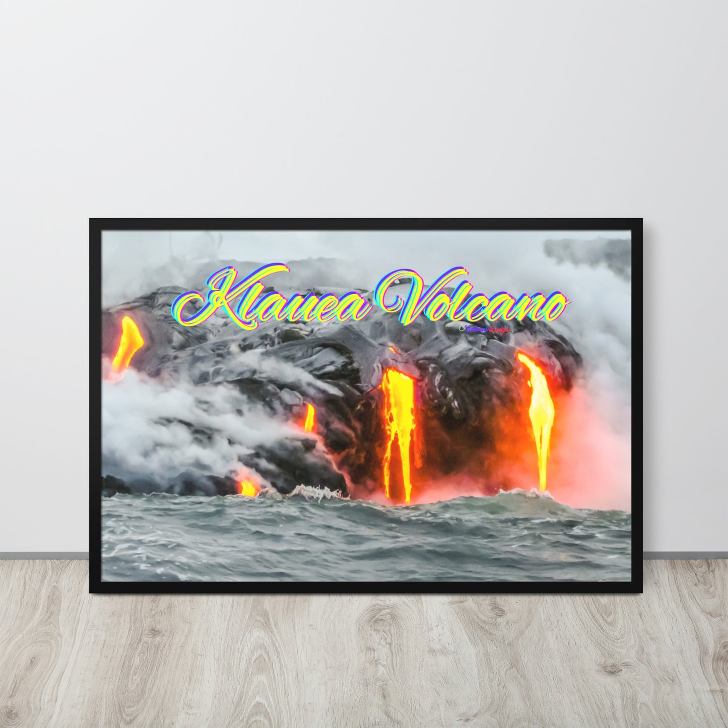 Klauea Volcano in Big Island Hawaii,  Framed poster