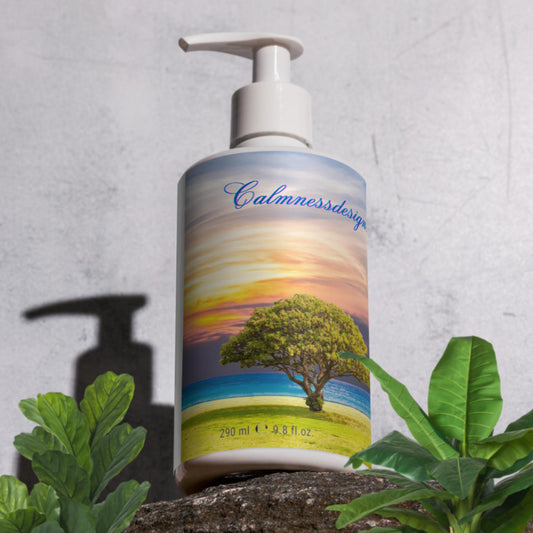 Nature Tree, Water-Sunset Background,    Floral hand & body lotion