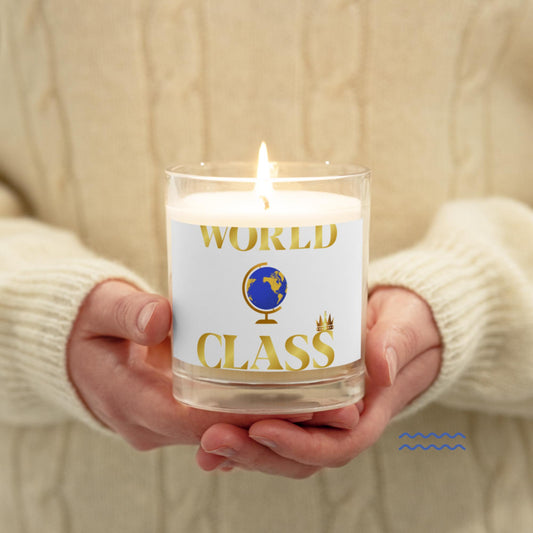 World Class, Golden, Crowns, Glass jar soy wax candle