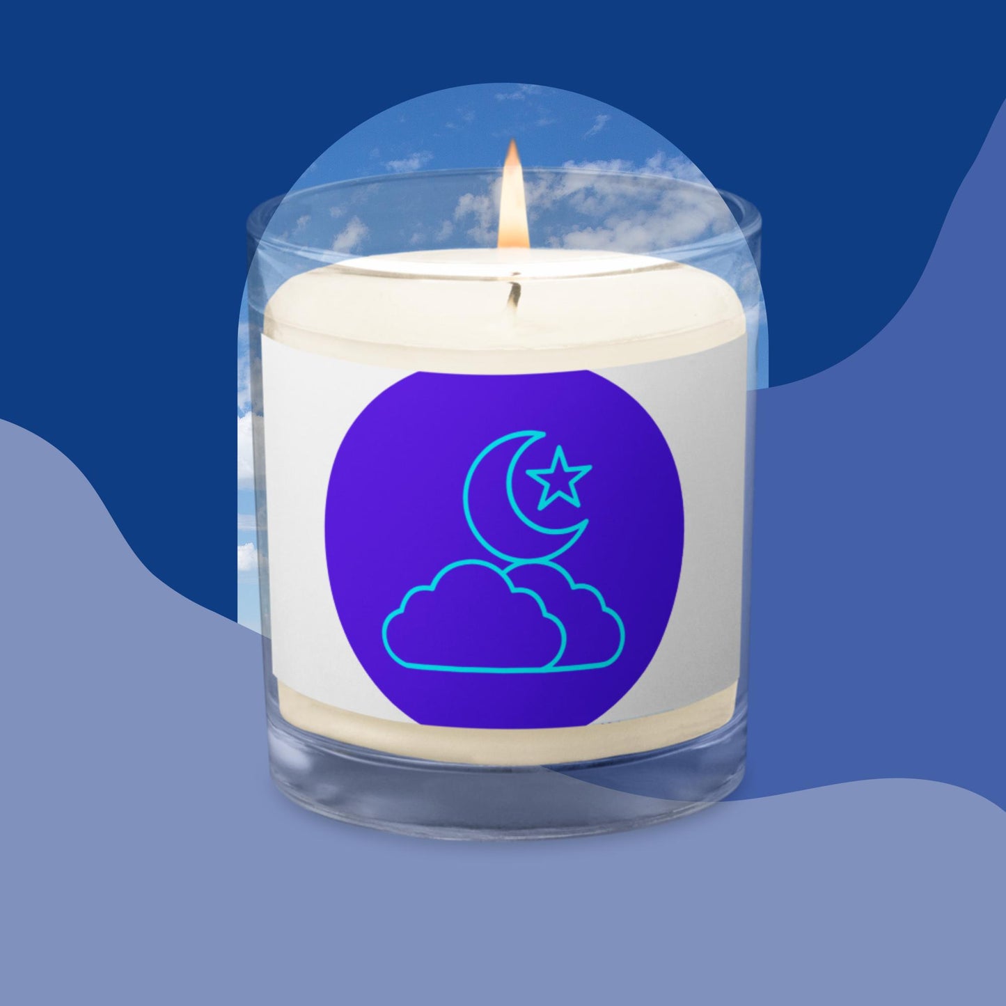 Sleep, Icon,  Glass jar soy wax candle