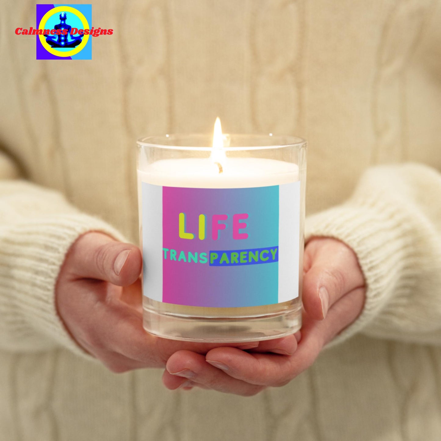 Life Transparency,  Glass jar soy wax candle