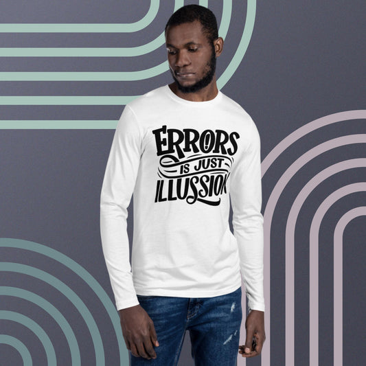 Errors Is just Illussion, Long Sleeve Fitted Crew