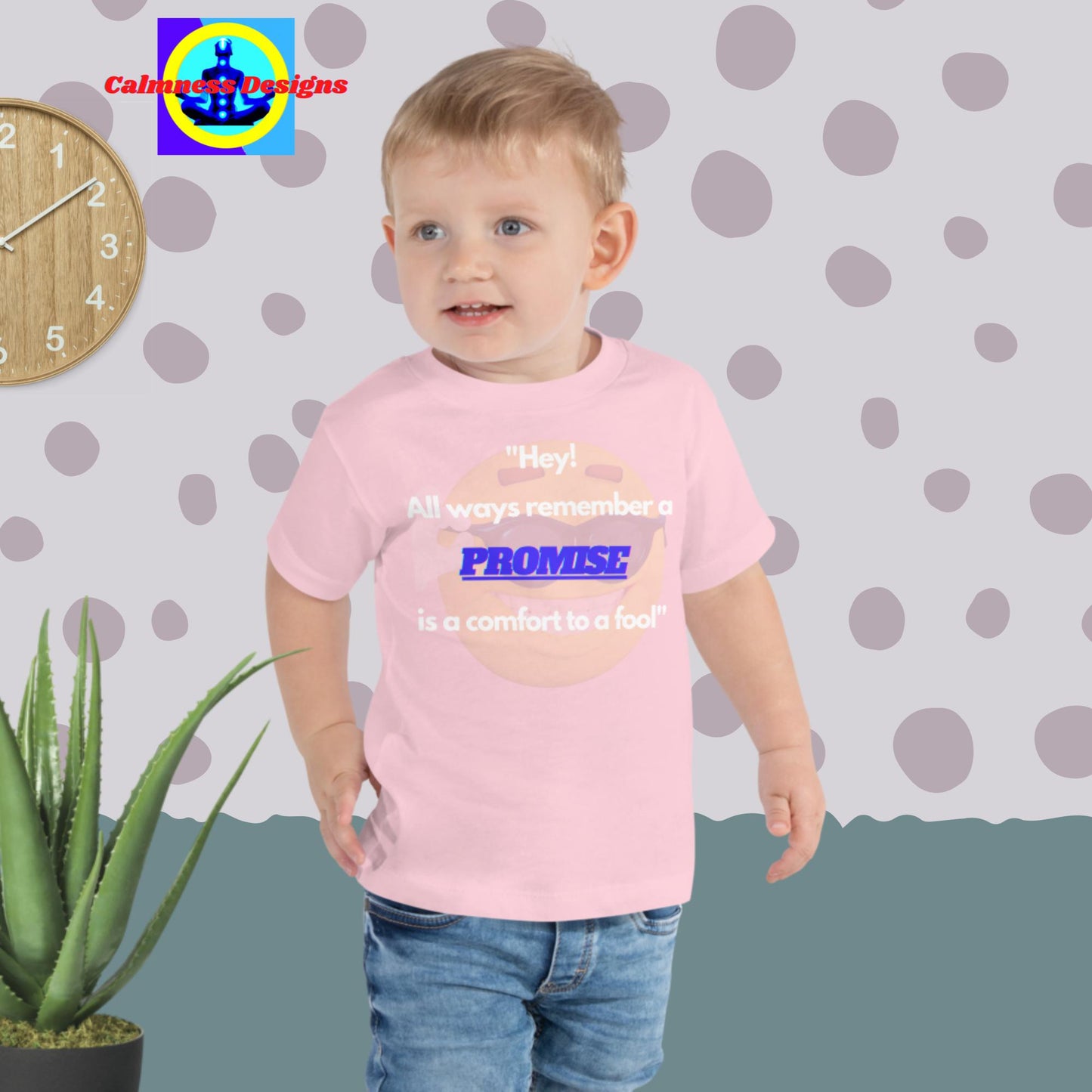 "Hey! All ways remember a promise is a comfort yo fool", Toddler Short Sleeve Tee