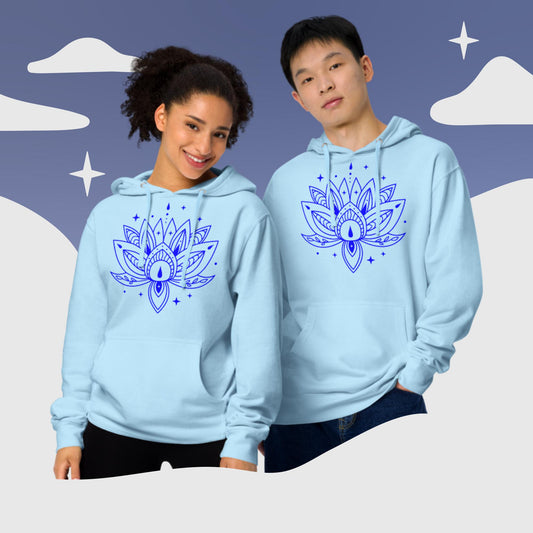 U Lotus FLOWER,, nisex midweight hoodie