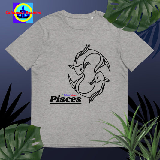 Pisces, Designer's Styles,  Unisex organic cotton t-shirt