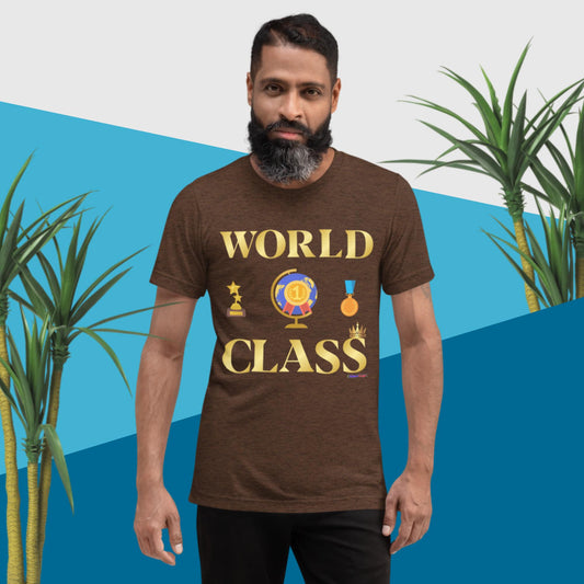 World Class, Golden, Crowns, Trophies, Number 1, Short sleeve t-shirt