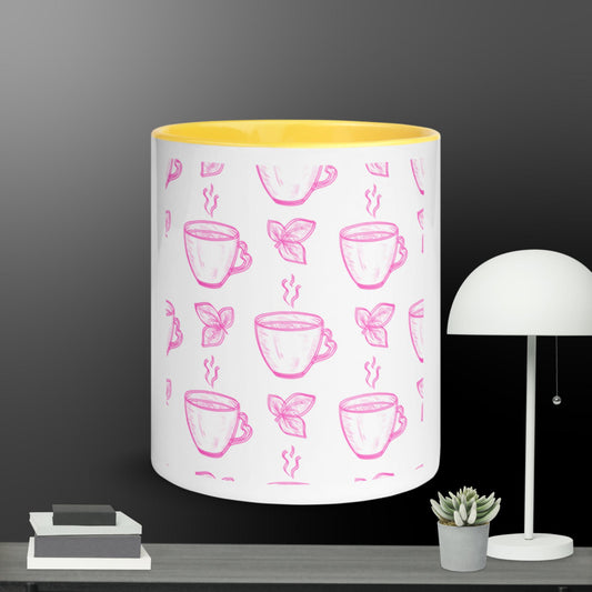 Tea Leaves, Hot Cups,   Mug with Color Inside