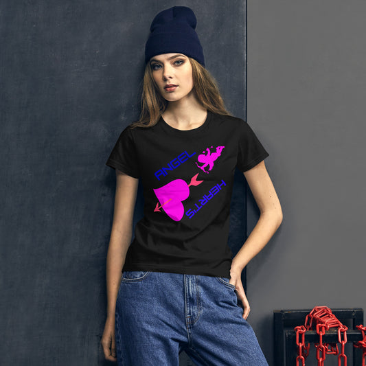 Angel, Hearts, Arrow, Women's short sleeve t-shirt