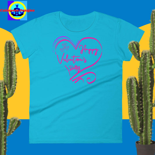 Happy Valentine's Day Hearts-Designs,   Women's short sleeve t-shirt