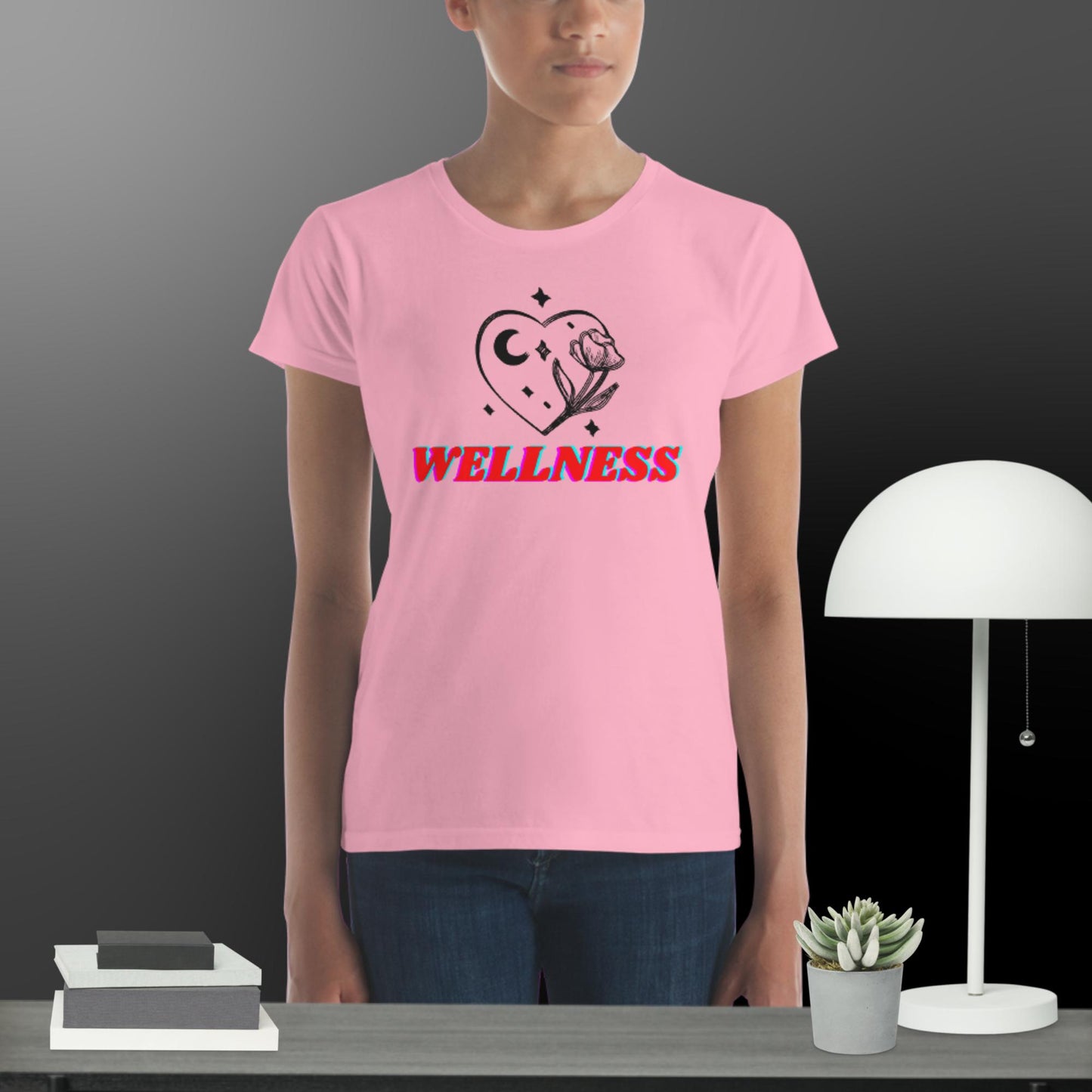 Wellness, Moon-Stars, Rose's, Women's short sleeve t-shirt