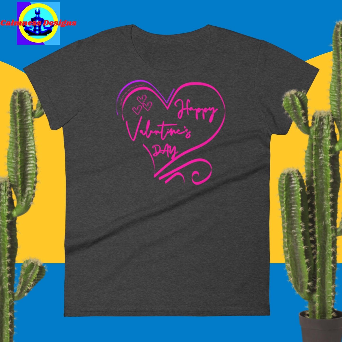 Happy Valentine's Day Hearts-Designs,   Women's short sleeve t-shirt