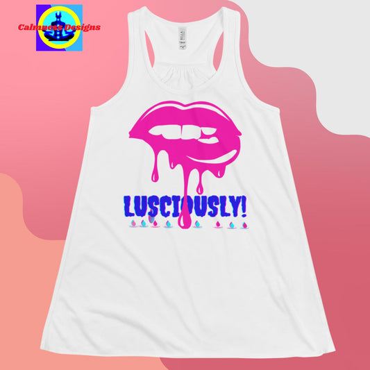 Lusciously, Designer's Styles,  Women's Flowy Racerback Tank