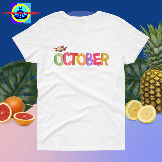 October, Designer's,  Women's short sleeve t-shirt