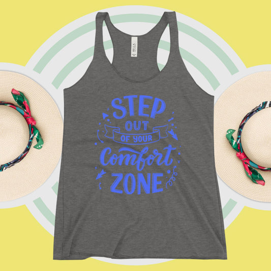 Step Out Of Your Comfort Zone, Women's Racerback Tank