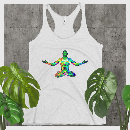 Lotus Meditation,, Women's Racerback Tank