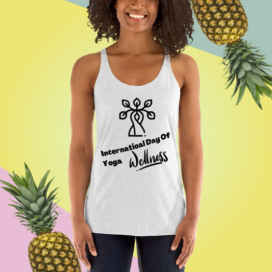 International Day Of Yoga Wellness, Women's Racerback Tank