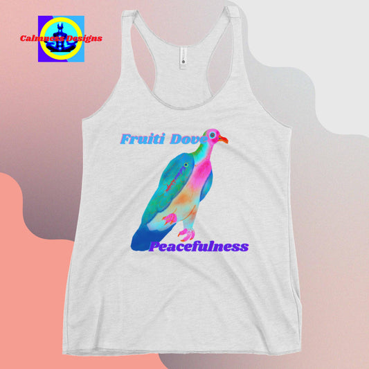 Fruiti Dove, Peacefulness, Women's Racerback Tank