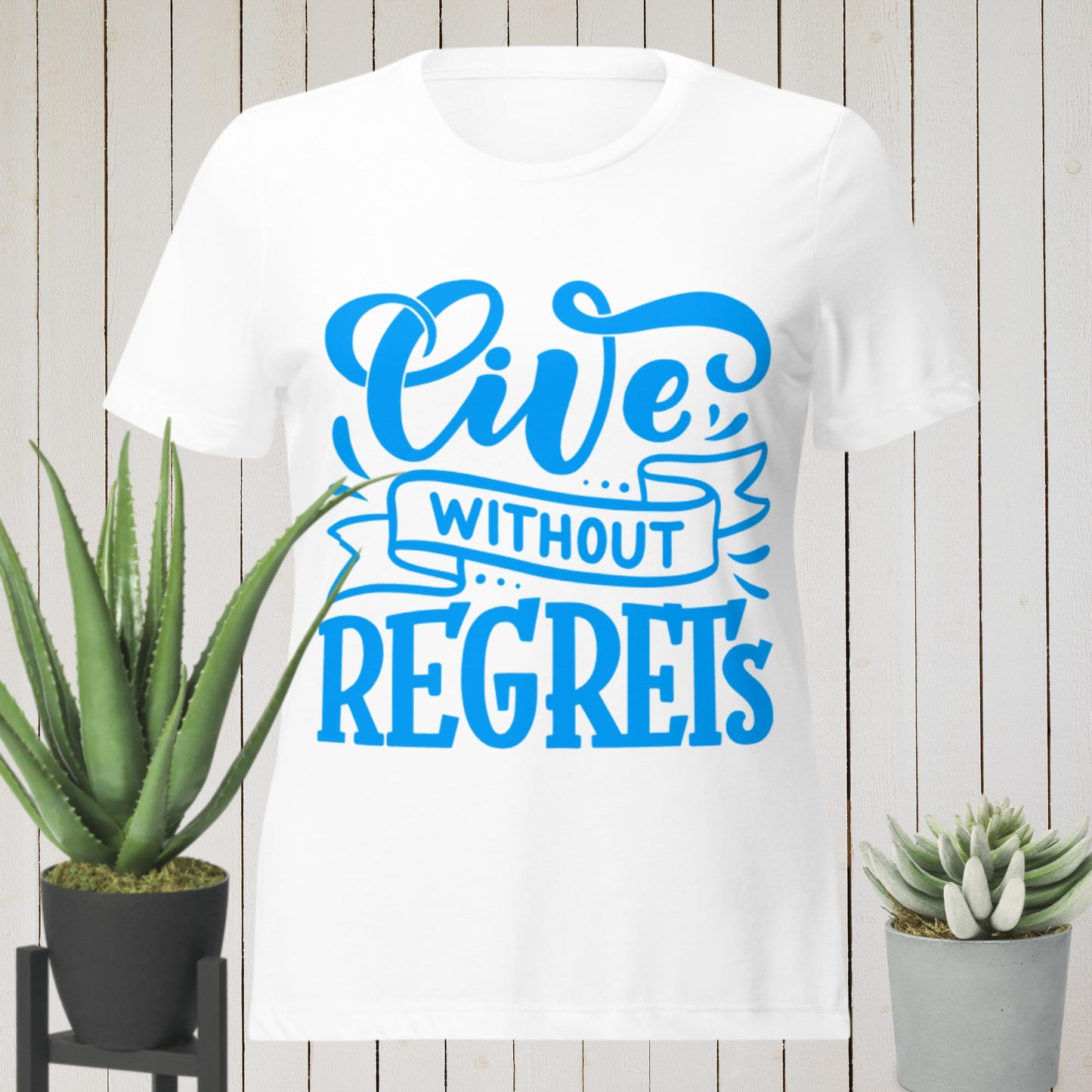 Live Without Regrets,Women’s relaxed tri-blend t-shirt