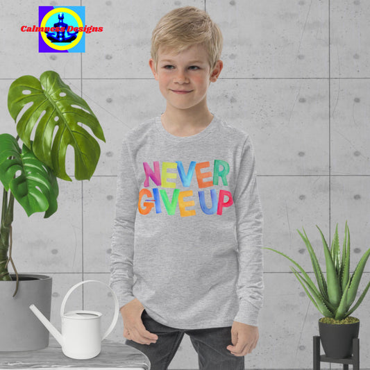 Never Give Up,  Youth long sleeve tee